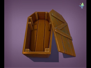 Game ready Coffin Model 3D
