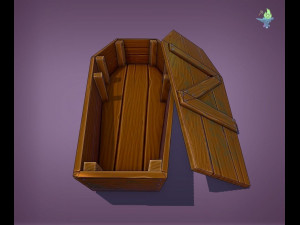 Game ready Coffin Modèle 3D