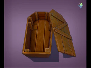 Game ready Coffin 3D Model