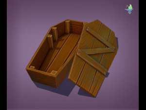 Game ready Coffin Modèle 3D