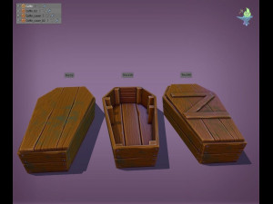 Game ready Coffin Modèle 3D