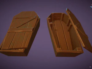 Game ready Coffin 3D Model