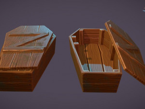 Game ready Coffin Modèle 3D