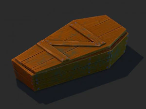 Game ready Coffin 3D Model