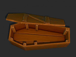 Game ready Coffin 3D Model