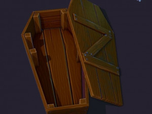 Game ready Coffin Modèle 3D