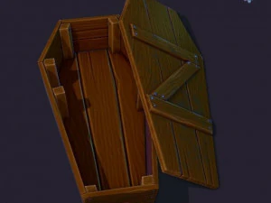 Game ready Coffin 3D Model