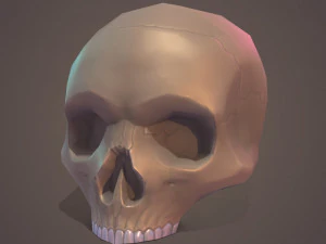 Low Poly Skull 3D Model