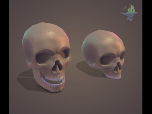 Low Poly Skull 3D 모델