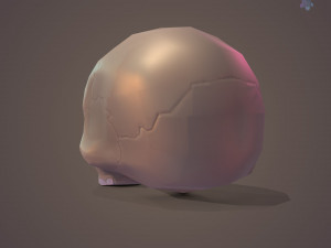 Low Poly Skull 3D 모델