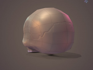 Low Poly Skull 3D 모델