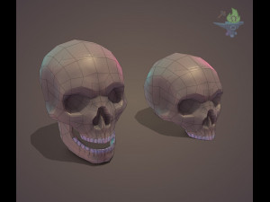 Low Poly Skull 3D 모델