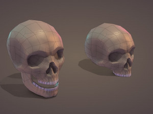 Low Poly Skull 3D 모델