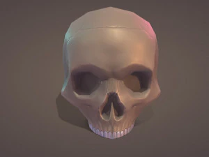 Low Poly Skull 3D Model