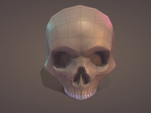 Low Poly Skull 3D 모델