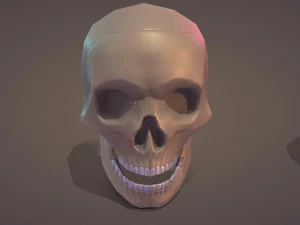 Low Poly Skull 3D Model
