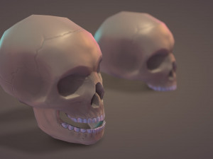 Low Poly Skull 3D 모델
