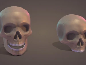 Low Poly Skull 3D Model