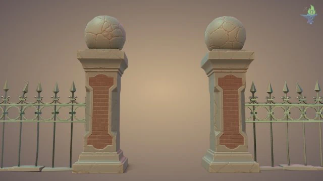 Set di recinzioni per cimiteri Modello 3D .c4d .max .obj .3ds .fbx .stl .blend 