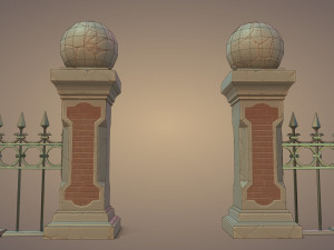 Graveyard Fences set 3D Model