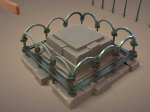 Set di recinzioni per cimiteri Modello 3D