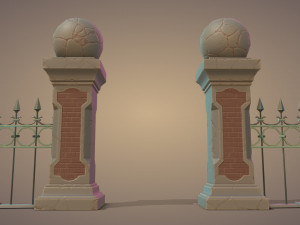 Graveyard Fences set 3D Model