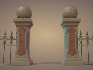 Graveyard Fences set 3D Model