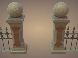 Set di recinzioni per cimiteri Modello 3D