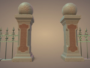 Graveyard Fences set 3D Model