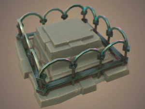 Set di recinzioni per cimiteri Modello 3D