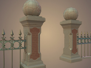 Graveyard Fences set 3D Model