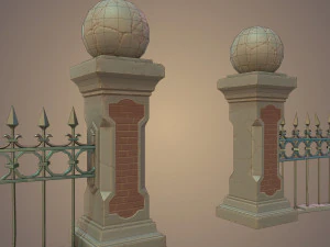 Set di recinzioni per cimiteri Modello 3D