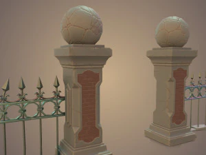 Set di recinzioni per cimiteri Modello 3D