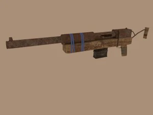 kendi kendine yapılan yarı otomatik t&uuml;fek 3D Model