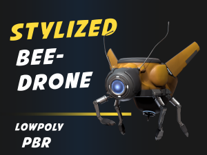 stylized bee drone 3D-Modell