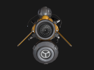 stylized bee drone 3D Modell