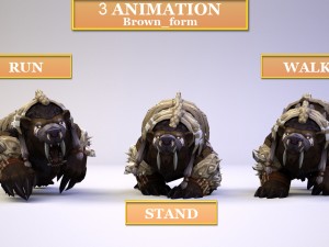 druide bear artifact 5 Modelo 3D