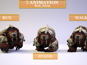 druide bear artifact 5 Modelo 3D