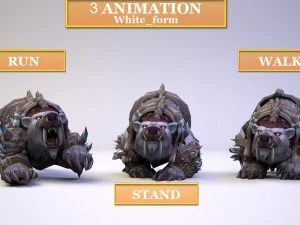 druide bear artifact 5 3D Model