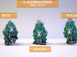 druide feral artifact Modello 3D