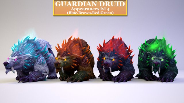druide bear artifact 4 3D मॉडल .c4d .max .obj .3ds .fbx .stl .blend 