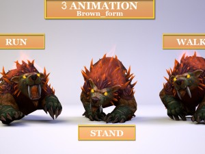 druide bear artifact 4 3D मॉडल