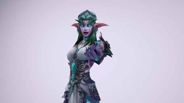 tyrande Model 3D .c4d .max .obj .3ds .fbx .stl .blend 