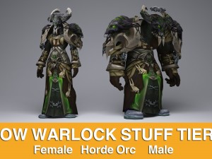 warlock orc Modelo 3D