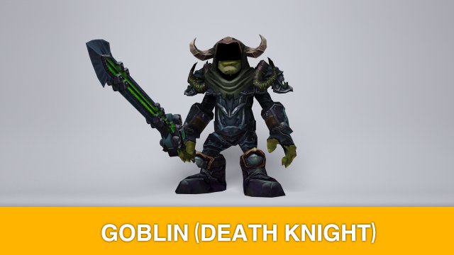 death knight goblin 3D Model .c4d .max .obj .3ds .fbx .stl .blend 