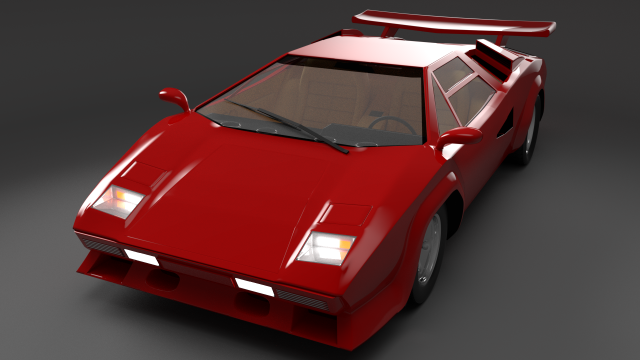 Lamborghin countach lp 5000s Model 3D .c4d .max .obj .3ds .fbx .stl .blend
