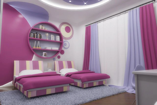 kids bedroom 3D Model .c4d .max .obj .3ds .fbx .stl .blend