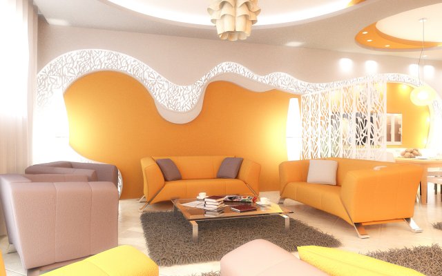 living room 3D Model .c4d .max .obj .3ds .fbx .stl .blend 