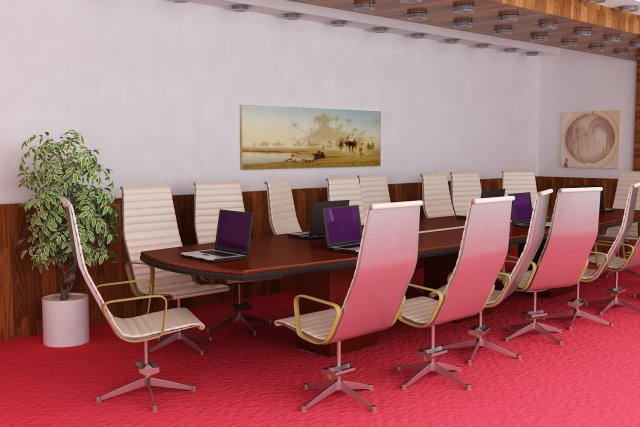 conference room 3D 모델 .c4d .max .obj .3ds .fbx .stl .blend 