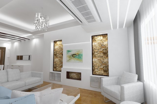 living room and dining room Modèle 3D .c4d .max .obj .3ds .fbx .stl .blend 